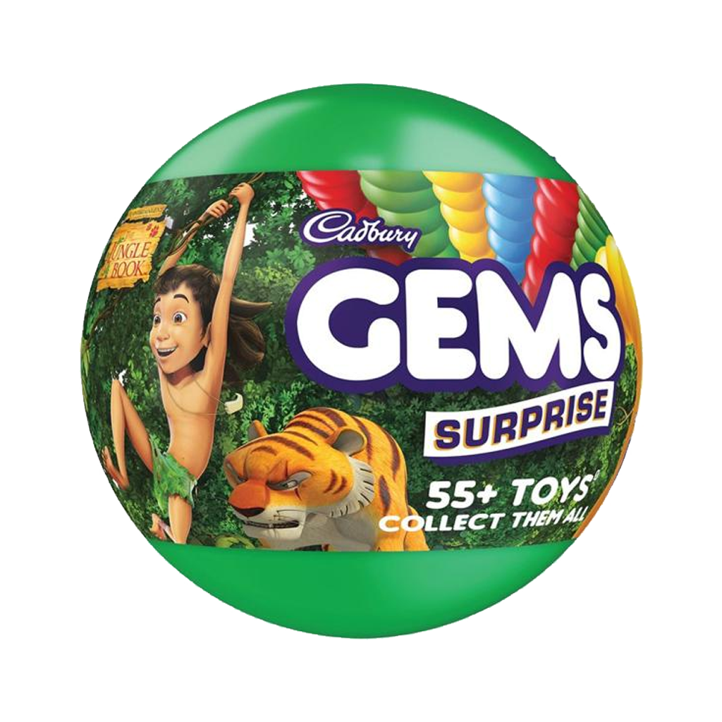 CADBURY GEMS SURPRISE 17.8G+1TOY BALL