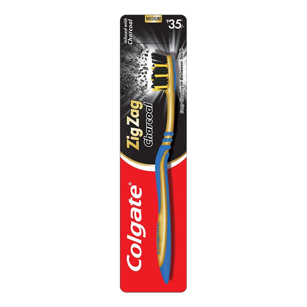 COLGATE ZIG ZAG CHARCOALTOOTH BRUSH 1S PACK