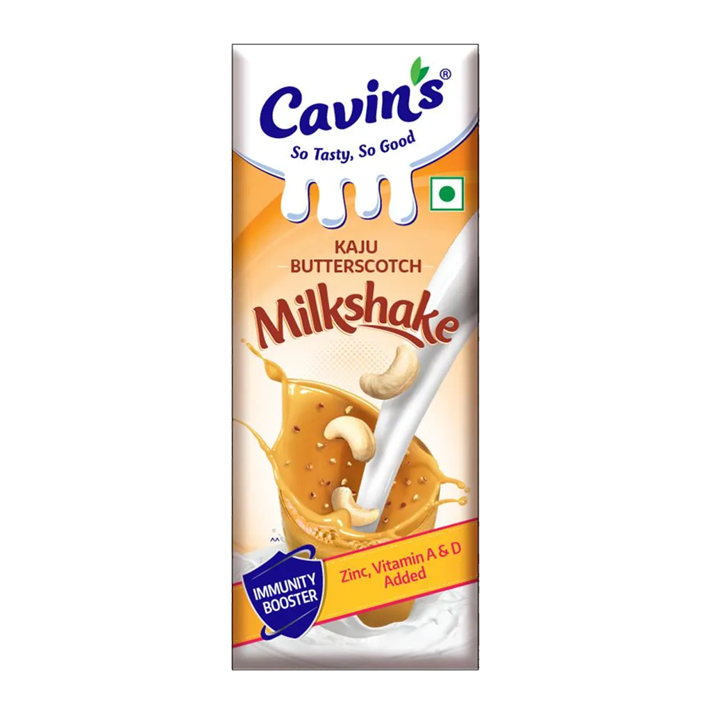 CAVINS KAJU BUTTERSCOTCH MILKSHAKE 180ML TETRA
