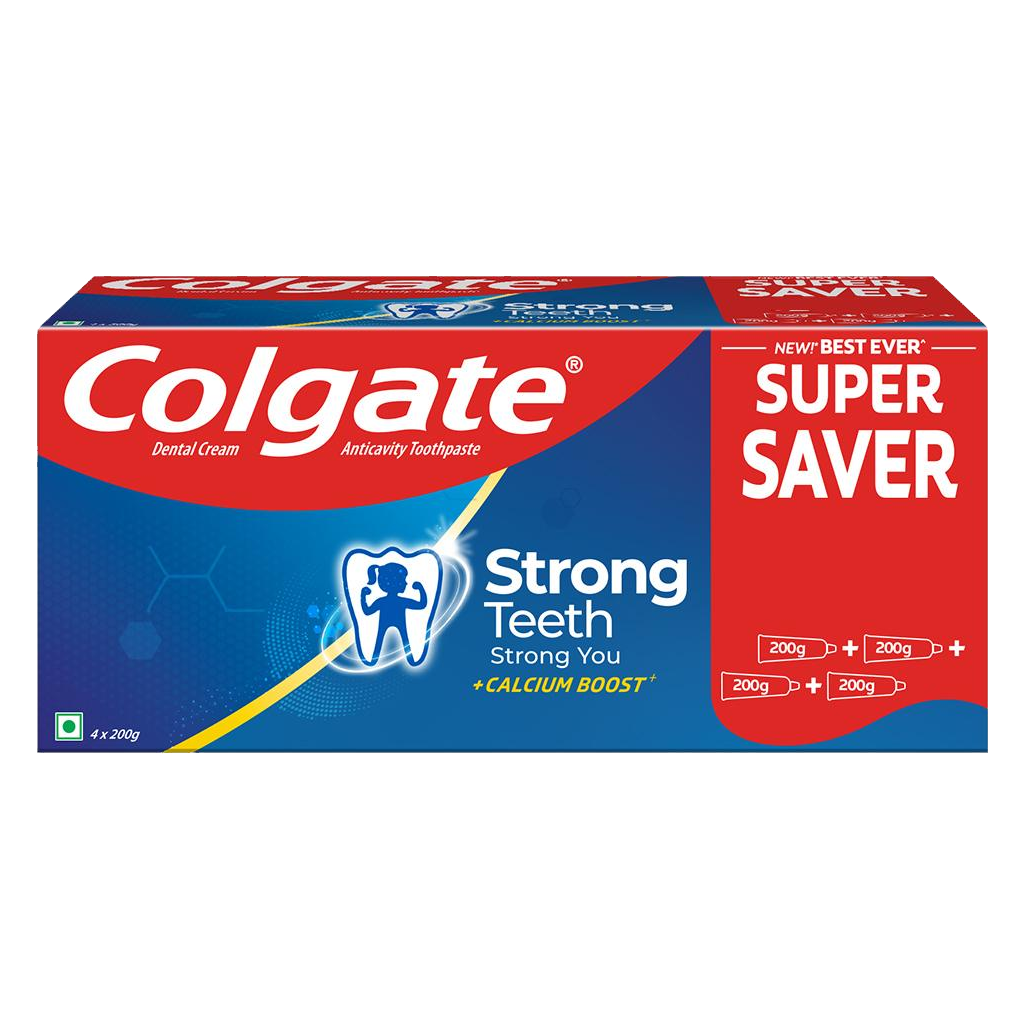 COLGATE STRONG TEET TP 4*200G PACK