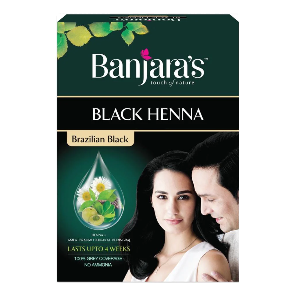BANJARA'S BLACK HENNA BRAZILIAN BLACK 6S*9G PACK