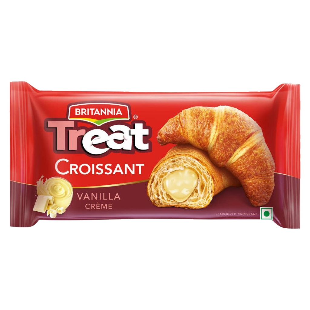 BRITANNIA TREAT CROISSANT-VANILLA CREME