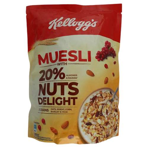 KELLOGGS MUESLI 20% NUTS DELIGHT