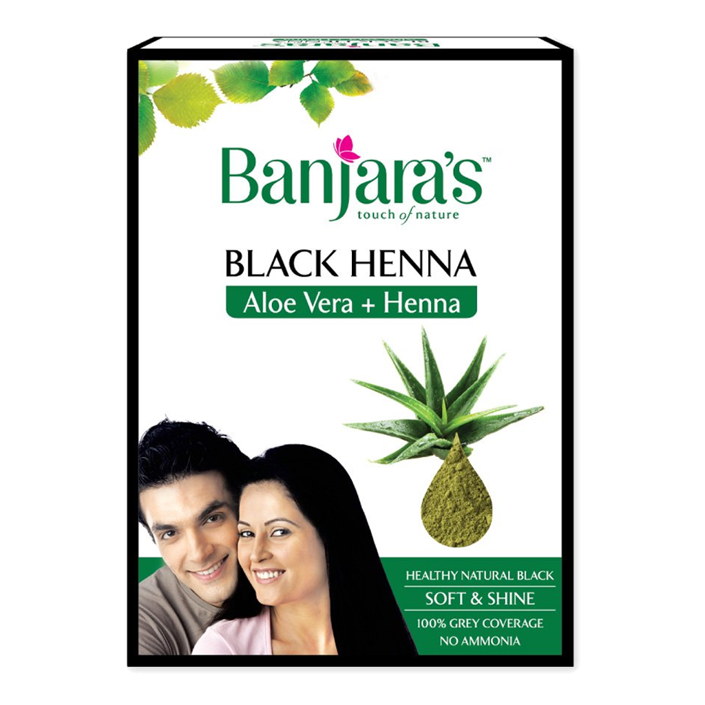 BANJARA'S BLACK HENNA ALOEVERA+HENNA 50G PACK