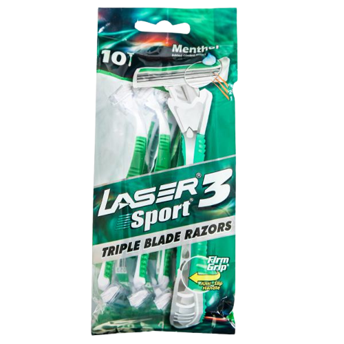 LASER SPORT 3 TRIPLE BLADE RAZORS 10S PACK – TMR MALL